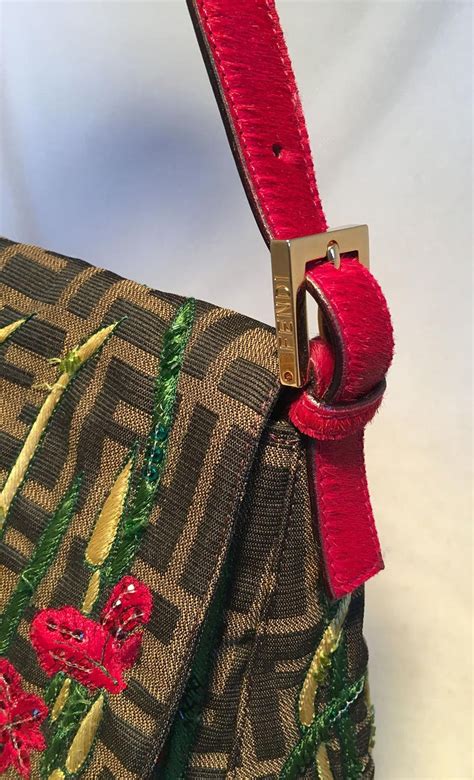 fendi floral baguette|fendi baguette monogram.